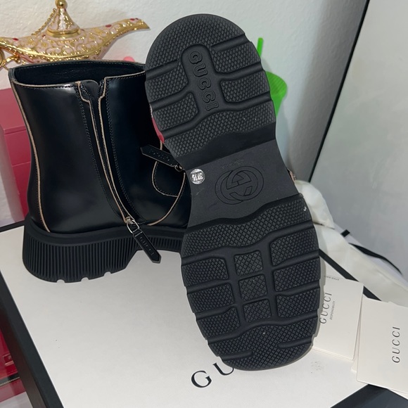 Gucci Dionysus Hunder Cordovan Lux Tiger head lug sole boots - Picture 3 of 6